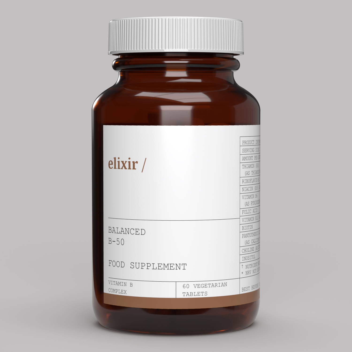 elixir/ balanced B50 complex 60 Veg Tablets