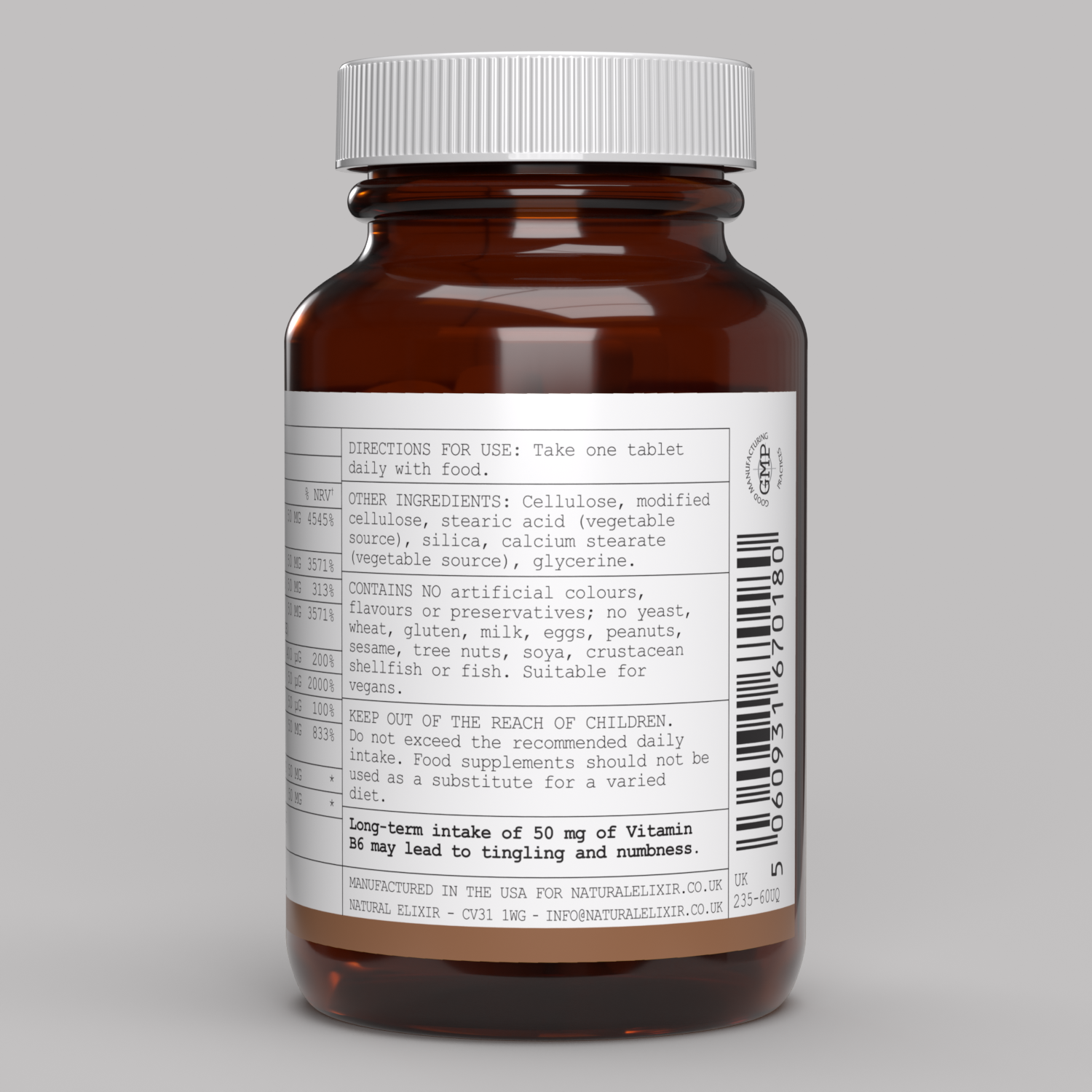 elixir/ balanced B50 complex 60 Veg Tablets