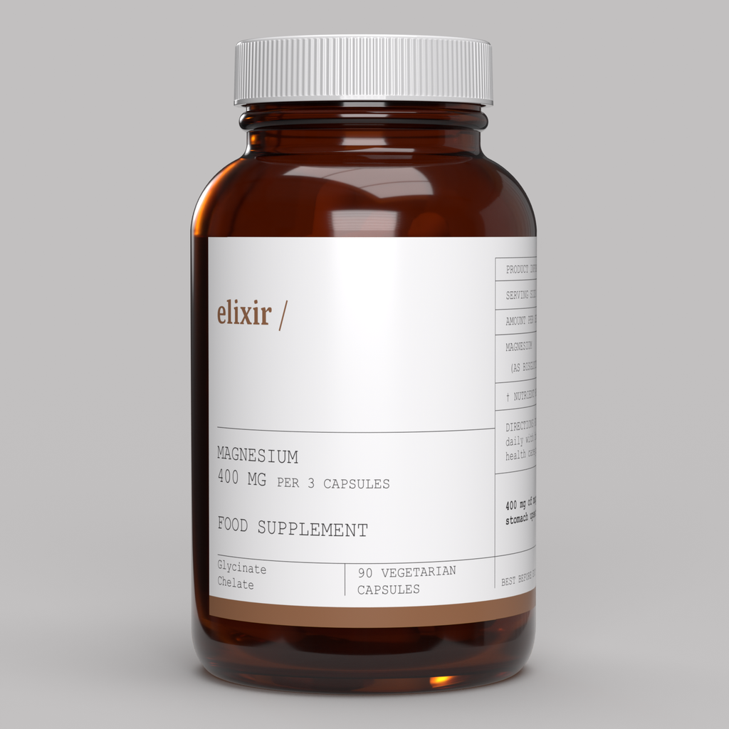 elixir/ Magnesium Glycinate 400mg 90 Veg Caps