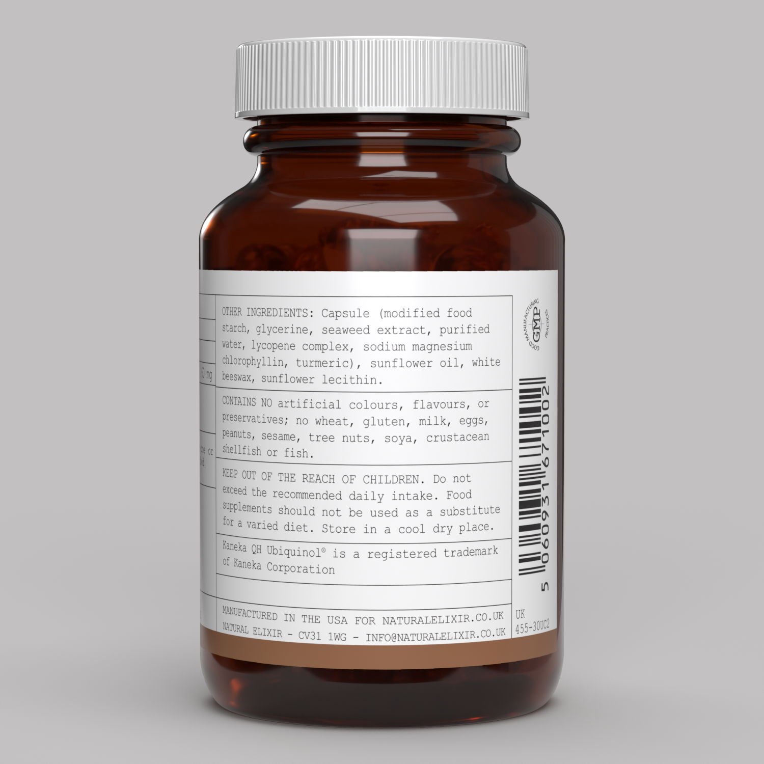 elixir/ ubiquinol 30 vegisoftgels 60mg CoQ10
