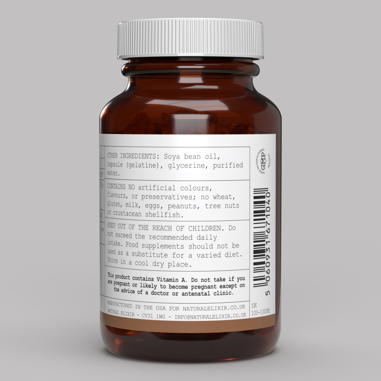 Elixir Vitamin A 10,000IU 100 Softgels