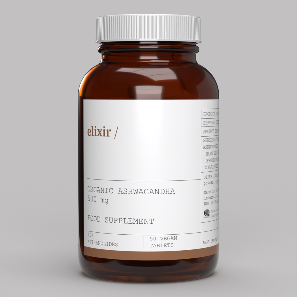 elixir/ Organic Ashwagandha 500mg 50 veg tabs