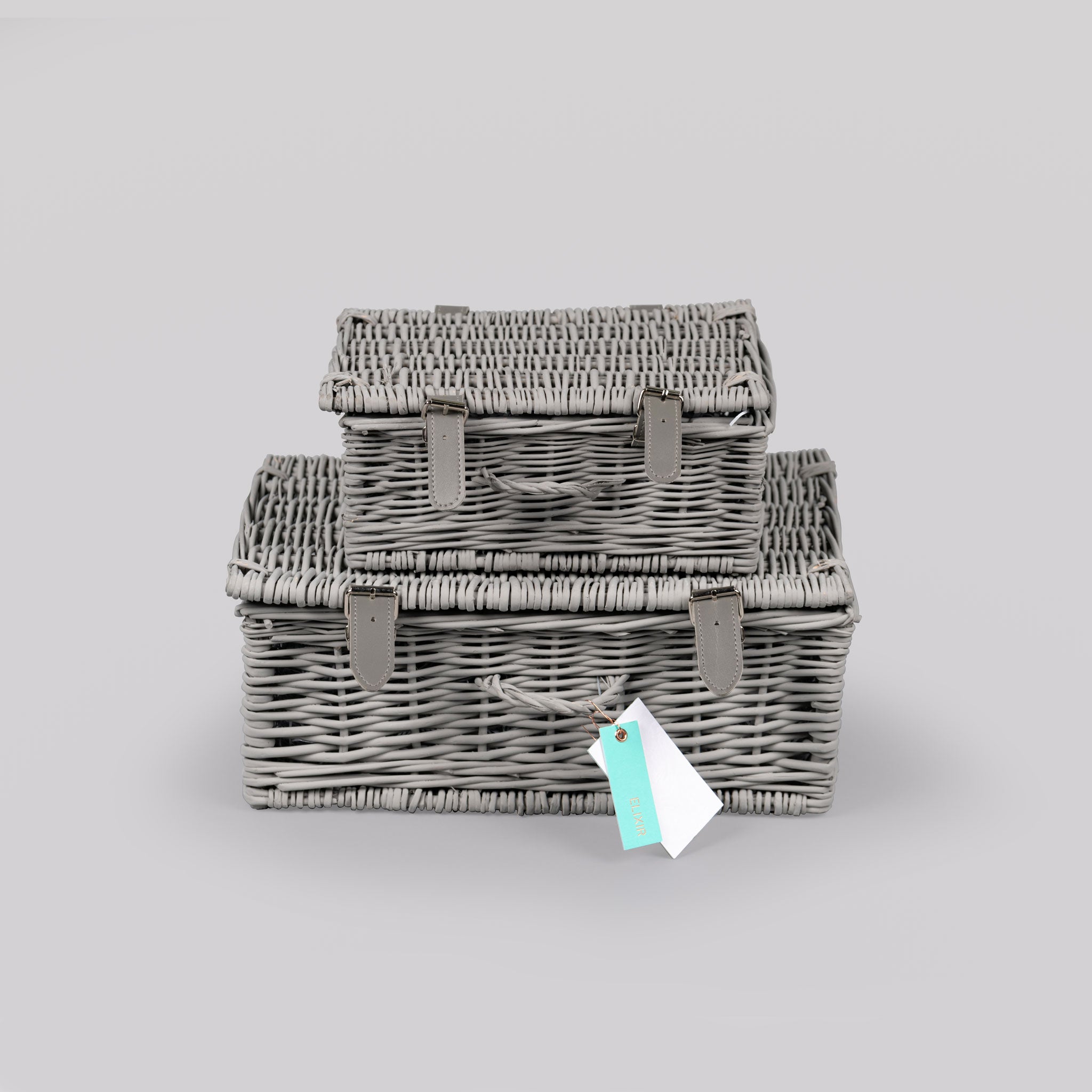 Elixir - medium empty grey hamper