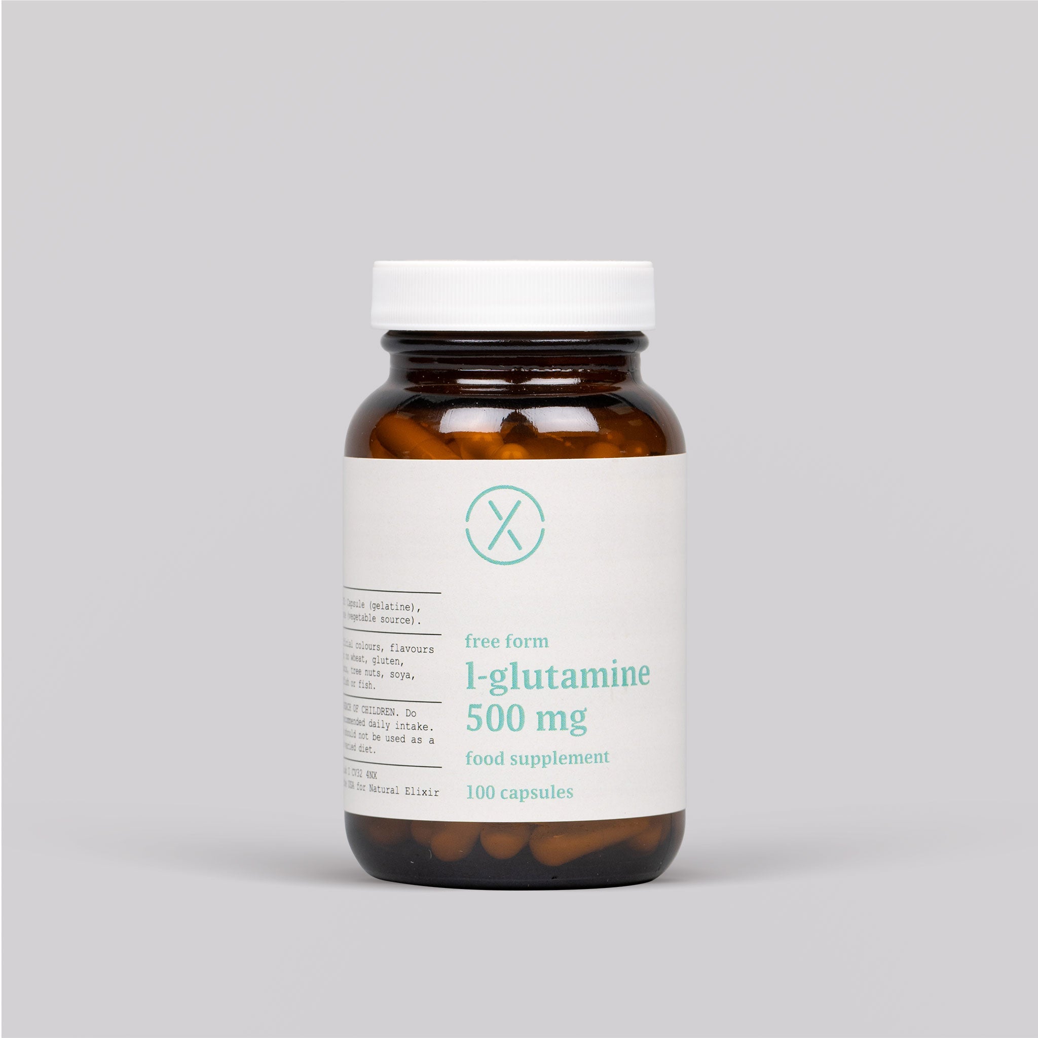 Elixir L-Glutamine 500 mg 100 Capsules
