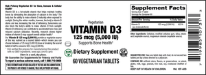 Elixir Vitamin D3 5,000 IU Veg Tabs